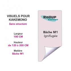 Pour votre banderole, chez Rollup Corner : impression seule ou support + impression